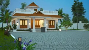 1393 Sq Ft 3BHK Traditional Style Single-Storey House and Free Plan