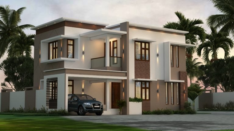 1410 Sq Ft 3BHK Contemporary Style Home and Free Plan, 21.85 Lacks