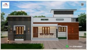 1421 Sq Ft 3BHK Contemporary Style Single Floor Home and Free Plan