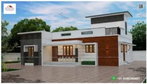 1421 Sq Ft 3BHK Contemporary Style Single Floor Home and Free Plan