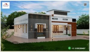 1421 Sq Ft 3BHK Contemporary Style Single Floor Home and Free Plan