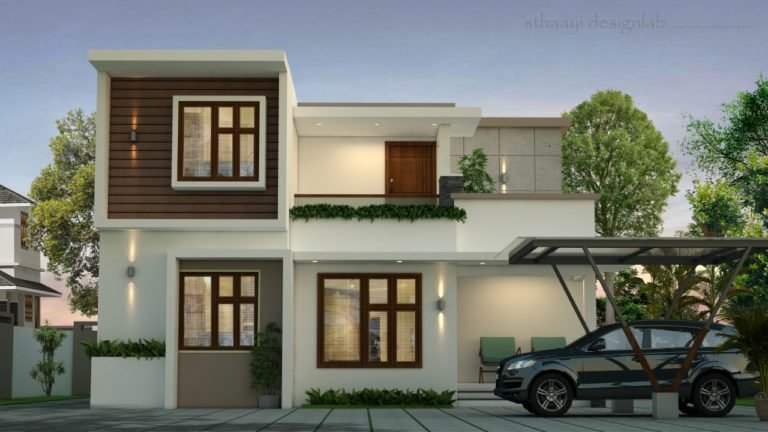 1660 Sq Ft 4BHK Contemporary Style Home at 4 Cent Plot, Free Plan, 25.73 Lacks