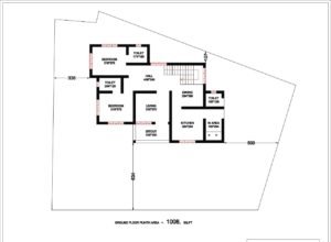 1800 Sq Ft 4BHK Contemporary Style Mixed Roof Home and Free Plan