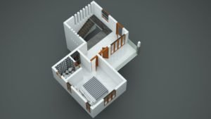 1944 Sq Ft 3BHK Contemporary Style Two-Storey House and Free Plan