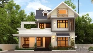 2267 Sq Ft 4BHK Colonial Style Two-Storey House and Free Plan