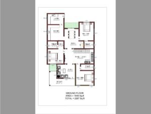 2267 Sq Ft 4BHK Colonial Style Two-Storey House and Free Plan