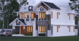 2487 Sq Ft 4BHK Traditional Style Two-Storey Home and Free Plan