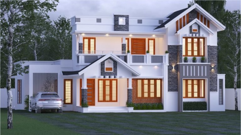 2487 Sq Ft 4BHK Traditional Style Two-Storey Home and Free Plan