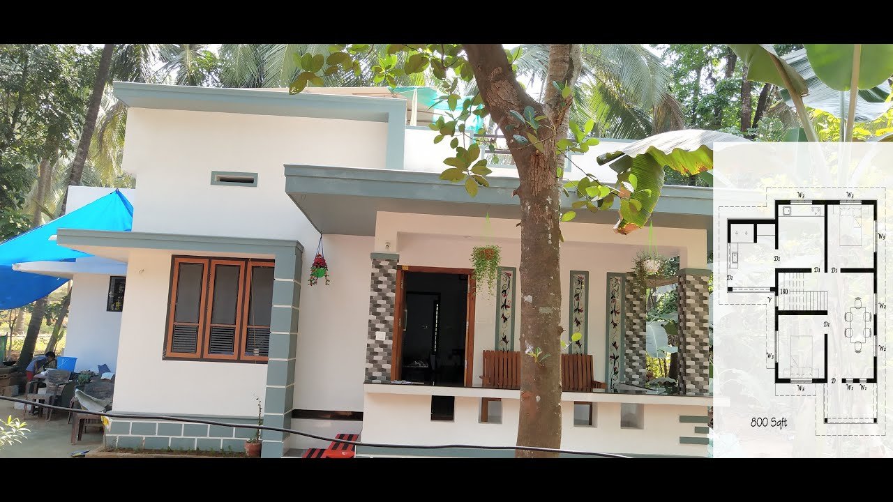 800 Sq Ft 2BHK Modern Single Floor House and Free Plan