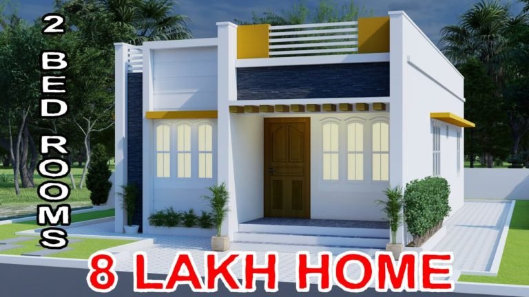 825 Sq Ft 2BHK Modern Single Floor House and Free Plan, 8 Lacks
