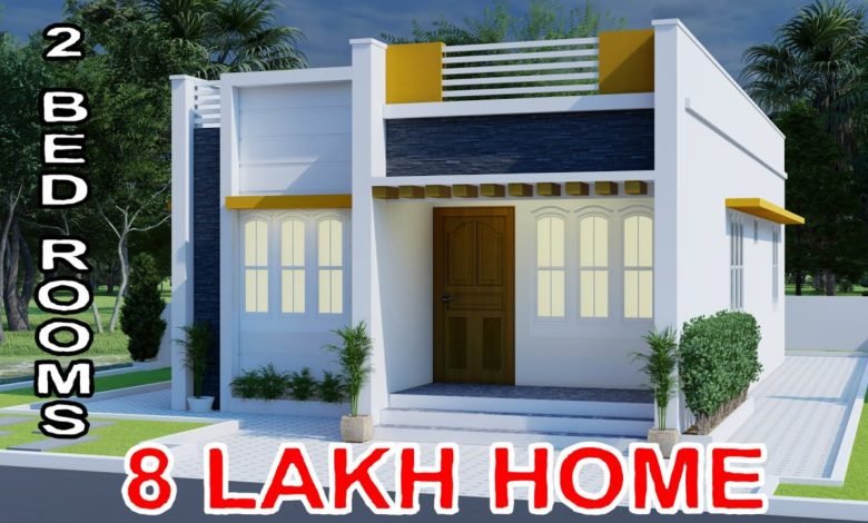 825 Sq Ft 2BHK Modern Single Floor House and Free Plan, 8 Lacks