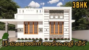 930 Sq Ft 3BHK Modern House at 4 Cent, Free Plan, 13 Lacks