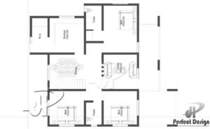 1119 Sq Ft 3BHK Contemporary Style Single Floor Home and Free Plan