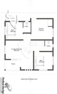 829 Sq Ft 2BHK Modern Single-Storey Home and Free Plan, 12 Lacks