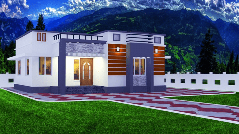 1000 Sq Ft 2BHK Contemporary Style Single-Storey Home and Free Plan, 15 Lacks