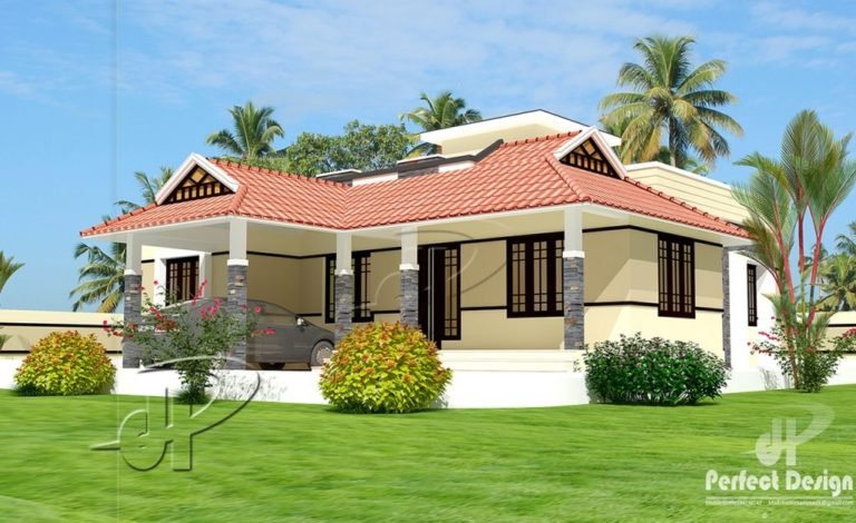 1086 Sq Ft 2BHK Traditional Style Single Floor House and Free Plan