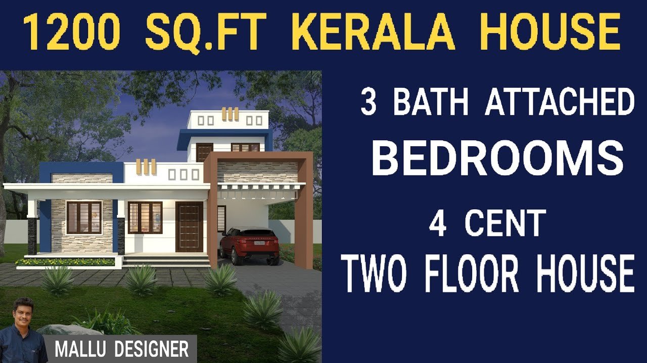 1200 Sq Ft 3BHK Contemporary Style Single Floor Home and Free Plan
