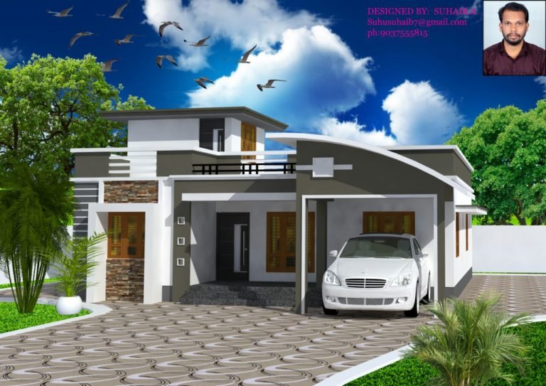 1317 Sq Ft 3BHK Contemporary Style Single-Storey Home and Free Plan
