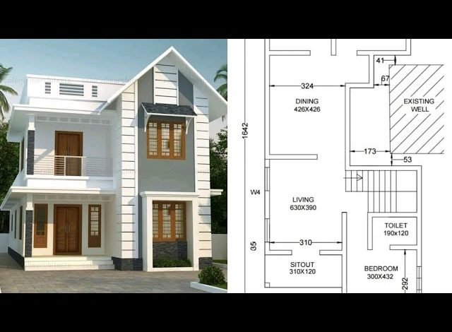 1365 Sq Ft 3BHK Beautiful Two-Storey Home and Free Plan, 20 Lacks