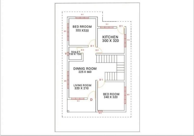 700 Sq Ft 2BHK Modern Single Floor Home and Free Plan, 10 Lacks