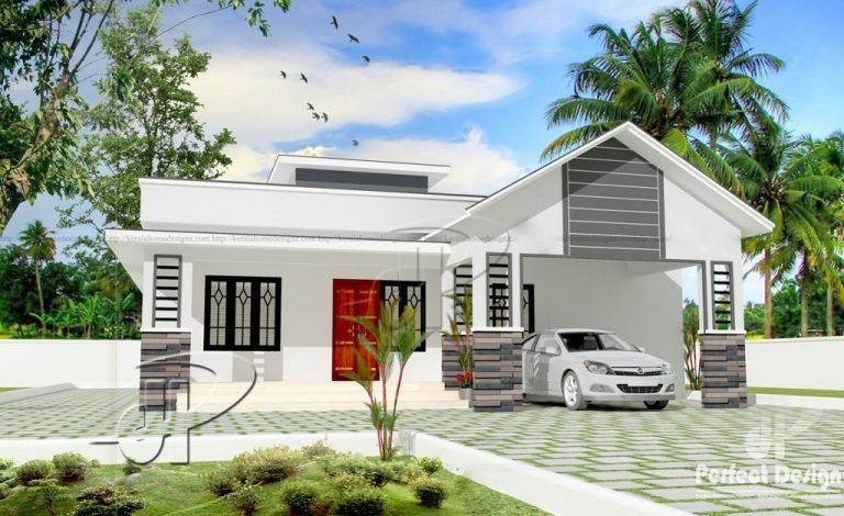 1151 Sq Ft 3BHK Modern Single-Storey Home and Free Plan, 17 Lacks