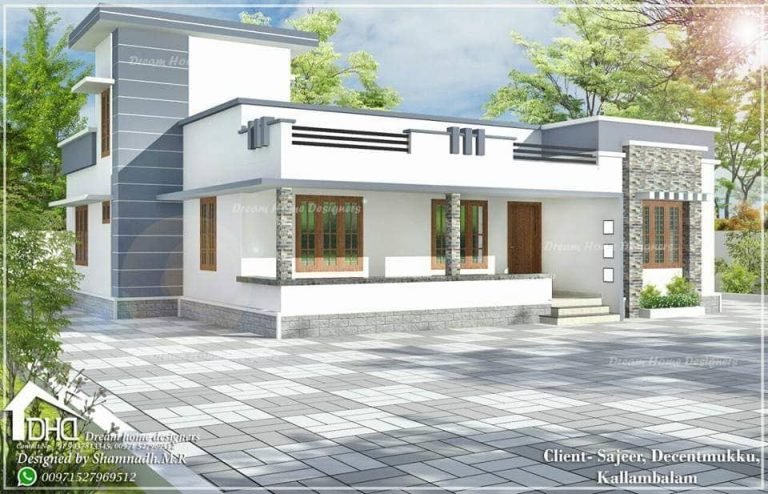 1388 Sq Ft 3BHK Modern Single Floor House and Free Plan