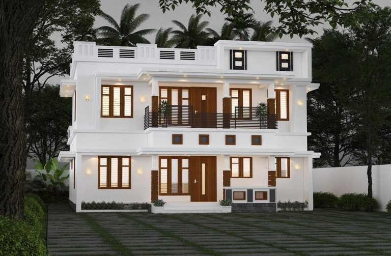 2012 Sq Ft 4BHK Modern Two Storey Home and Free Plan