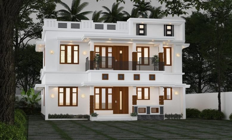 2012 Sq Ft 4BHK Modern Two Storey Home and Free Plan