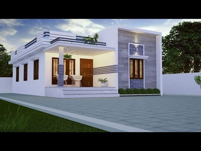 975 Sq Ft 2BHK Contemporary Style Home and Free Plan, 13.5 Lacks