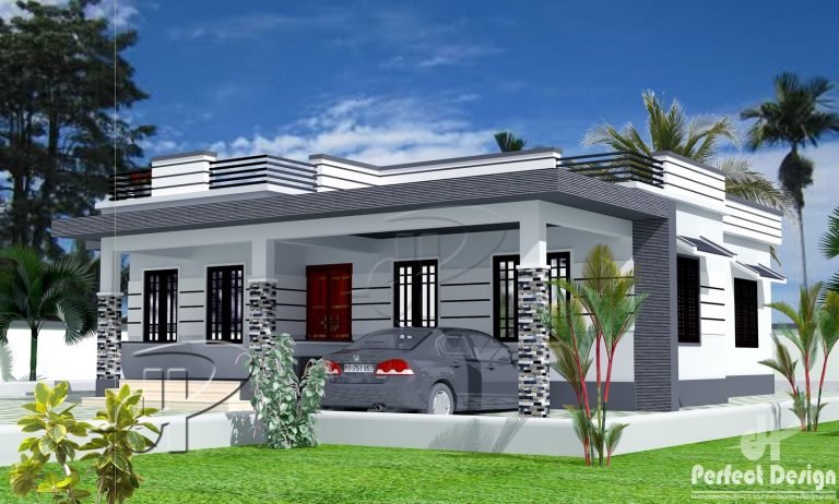1129 Sq Ft 3BHK Contemporary Style Home and Free Plan