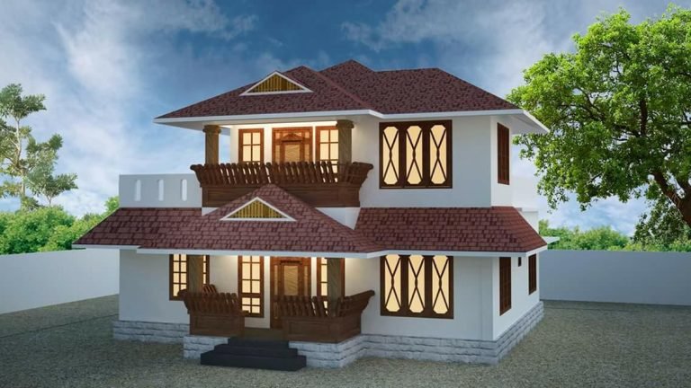 1550 Sq Ft 4BHK Traditional Style Two Storey House and Free Plan