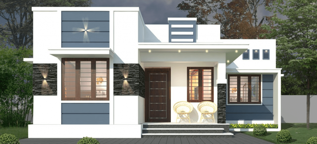 552 Sq Ft 2BHK Modern Single Storey Home and Free Plan, 9 Lacks