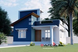 750 Sq Ft 2BHK Contemporary Style Single Floor Home and Free Plan, 12 Lacks