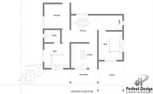 851 Sq Ft 2BHK Beautiful Single Floor House and Free Plan, 12 Lacks