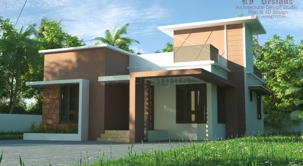 979 Sq 2BHK Contemporary Style Single Storey Home and Free Plan