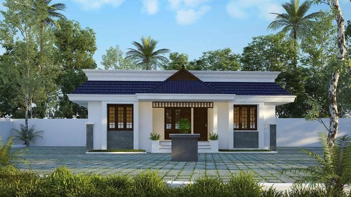 1353 Sq Ft 3BHK Traditional Style Single Storey Home and Free Plan