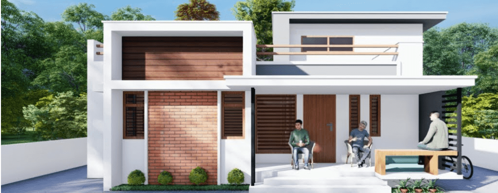 950 Sq Ft 2BHK Contemporary Style Single Storey Home and Free Plan, 13 Lacks