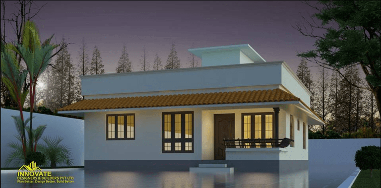 1073 Sq Ft 3BHK Traditional Simple Style Home and Free Plan
