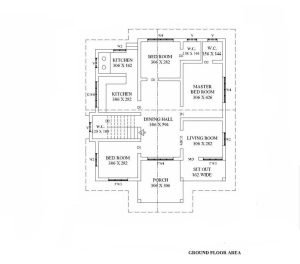 1148 Sq Ft 3BHK Traditional Style Home and Free Plan, 17 Lacks