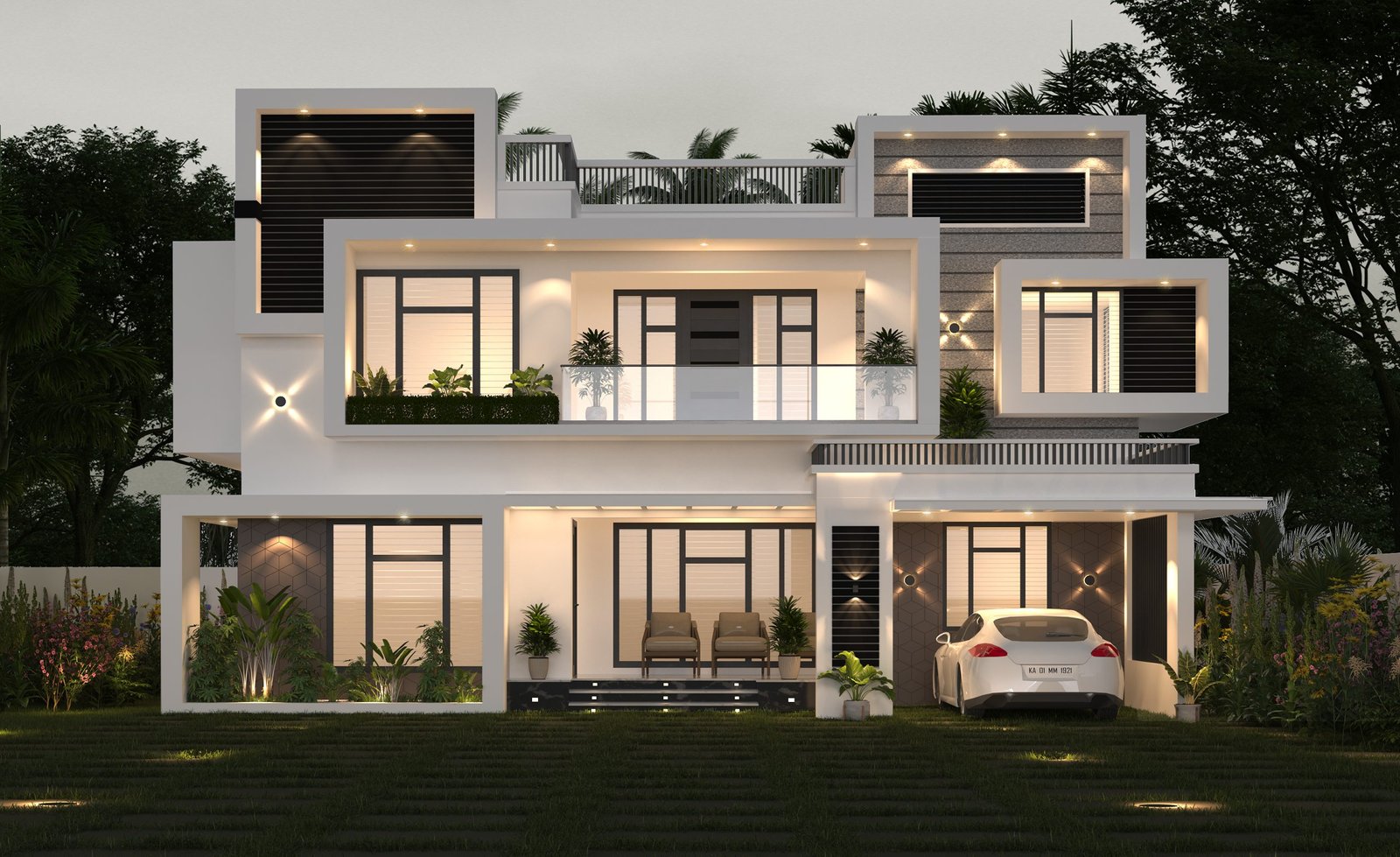 2300 Sq Ft 4BHK Contemporary Style Two-Storey Home and Free Plan (1)