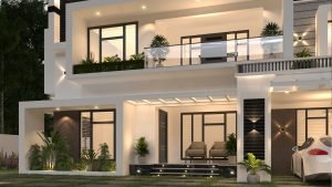 2300 Sq Ft 4BHK Contemporary Style Two-Storey Home and Free Plan