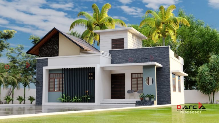 970 Sq Ft 2BHK Modern Single Floor Home and Free Plan, 15 Lacks