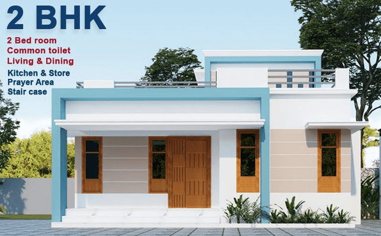 990 Sq Ft 2BHK Modern Single Floor Home and Free Plan