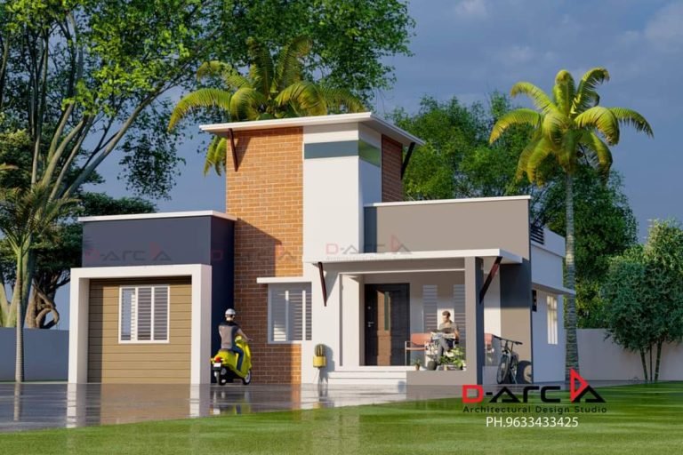 1000 Sq Ft 2BHK Contemporary Style Single-Storey Home and Free Plan, 15 Lacks