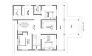 1184 Sq Ft 3BHK Kerala Style Single Floor House and Free Plan, 18 Lacks