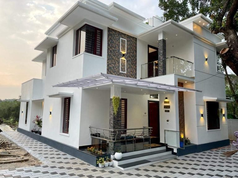 1818 Sq Ft 4BHK Contemporary Style Two-Storey Home at 4 Cent Plot, Free Plan