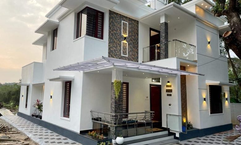 1818 Sq Ft 4BHK Contemporary Style Two-Storey Home at 4 Cent Plot, Free Plan