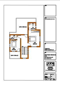 1348 Sq Ft 3BHK Modern Two-Storey Home at 6 Cent Plot, Free Plan, 24 Lacks