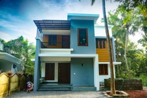 1348 Sq Ft 3BHK Modern Two-Storey Home at 6 Cent Plot, Free Plan, 24 Lacks