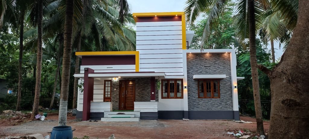 1156 Sq Ft 2BHK Modern Single Storey Home at 5 Cent Plot, Free Plan, 19 Lacks